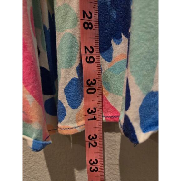 Lilly Pulitzer XS Ocean Jewels Print Asymmetric Swing Dress 3/4 Sleeve - Picture 2 of 6